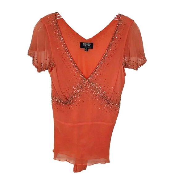 ADRIANNA PAPELL Evening Essentials Blouse Size M - Picture 1 of 4